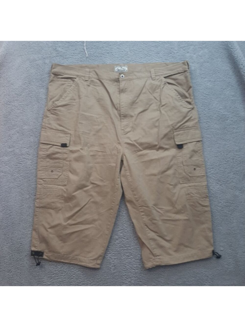 Liberty Blues Khaki Tan Denim Cargo Shorts Mens Size 50 100% Cotton